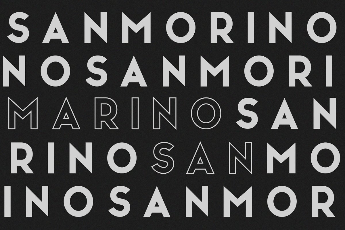 Beispiel einer San Marino-Schriftart #6